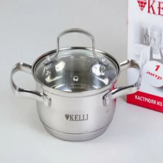 Кастрюля из нержавеющей стали 1.0л. KL-4255 (1х9)