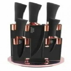 Набор ножей, 6 предметов, (нож поварской -1,5mm/8, нож для хлеба-1,5mm/8, нож разделочный -1,5mm/8, нож универсальный - 1,2mm/5, нож для овощей – 1,2m