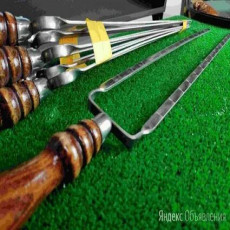 Шампура вилка  с деревянными ручками 55см