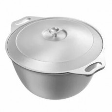 Кастрюля алюм литая  4,0л алюм/кр ТМ KUKMARA