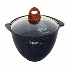Казан а/пр литой 4,5л д/плова стекл/кр Granit ultra original ТМ KUKMARA