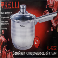 Ковшик из нержавеющей стали 1,3л KL-4292-14 (1х12)