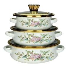 Набор эмалированных кастрюль Lider Stal LD-1026