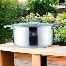 Кастрюля из нержавеющей стали 5л.  лидерсталь Л-2034