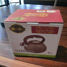 Чайник из нержавеющей стали со свистком 3 л. Lider LD-1011